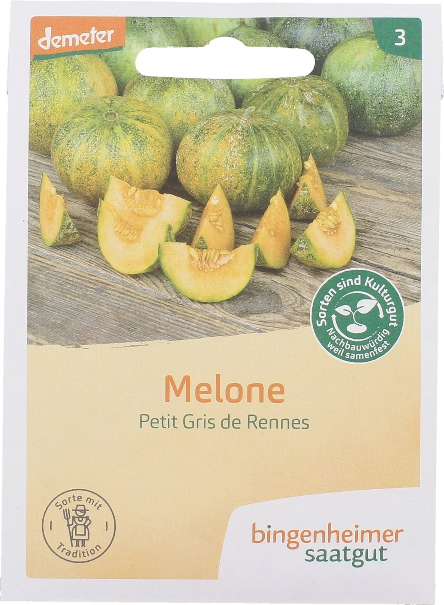 Zuckermelone "Petit Gris De Rennes" 2 Zuckermelone "Petit Gris De Rennes" – Bild 2