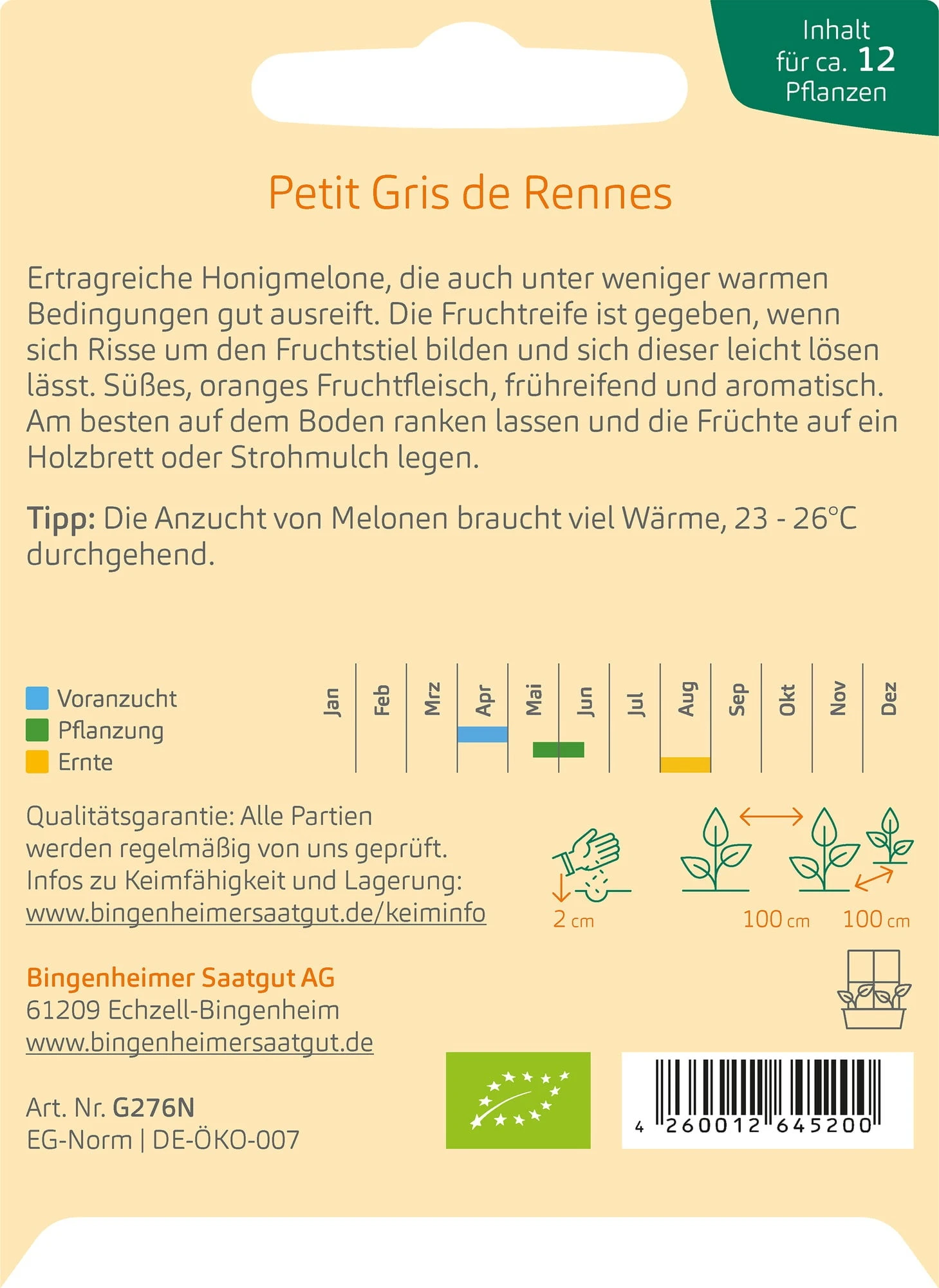 Zuckermelone "Petit Gris De Rennes" 1 Zuckermelone "Petit Gris De Rennes"