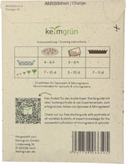 Bio-Keimsaat Rettich, 50 G