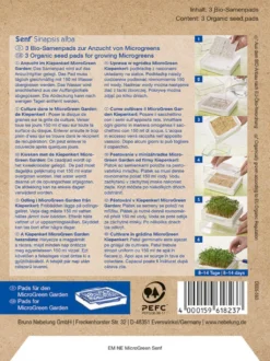 MicroGreen Garden Bio-Senf Nachfüllpads, 3 Stück