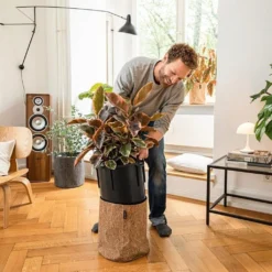 LECHUZA Pflanzgefäß TRENDCOVER "Filz" 32, Dark Grey -Gruenraumz Verkäufe lechuza pflanzgefaess trendcover filz 32 1677484 de