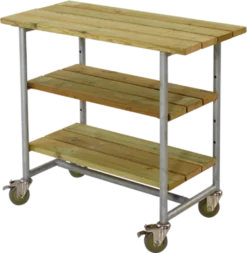 Plus Urban Picnic Pflanz-/Grilltisch Mit 2 Regale, Kiefer