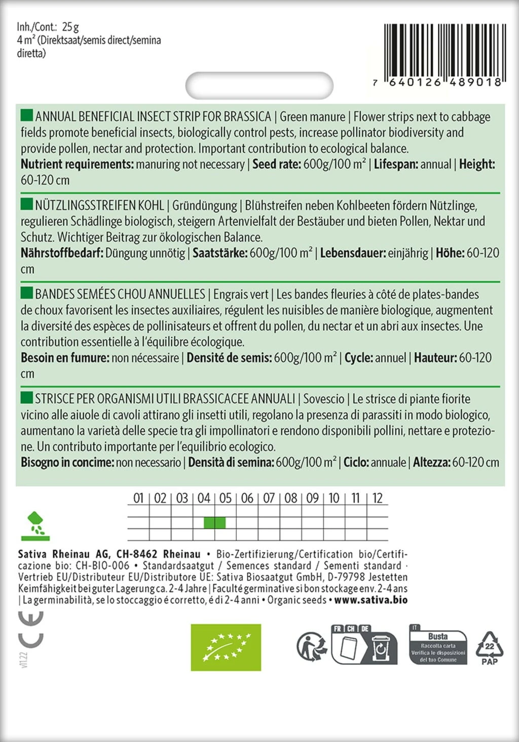 Bio Gründüngung "Nützlingsstreifen Kohl" 2 Bio Gründüngung "Nützlingsstreifen Kohl" – Bild 2