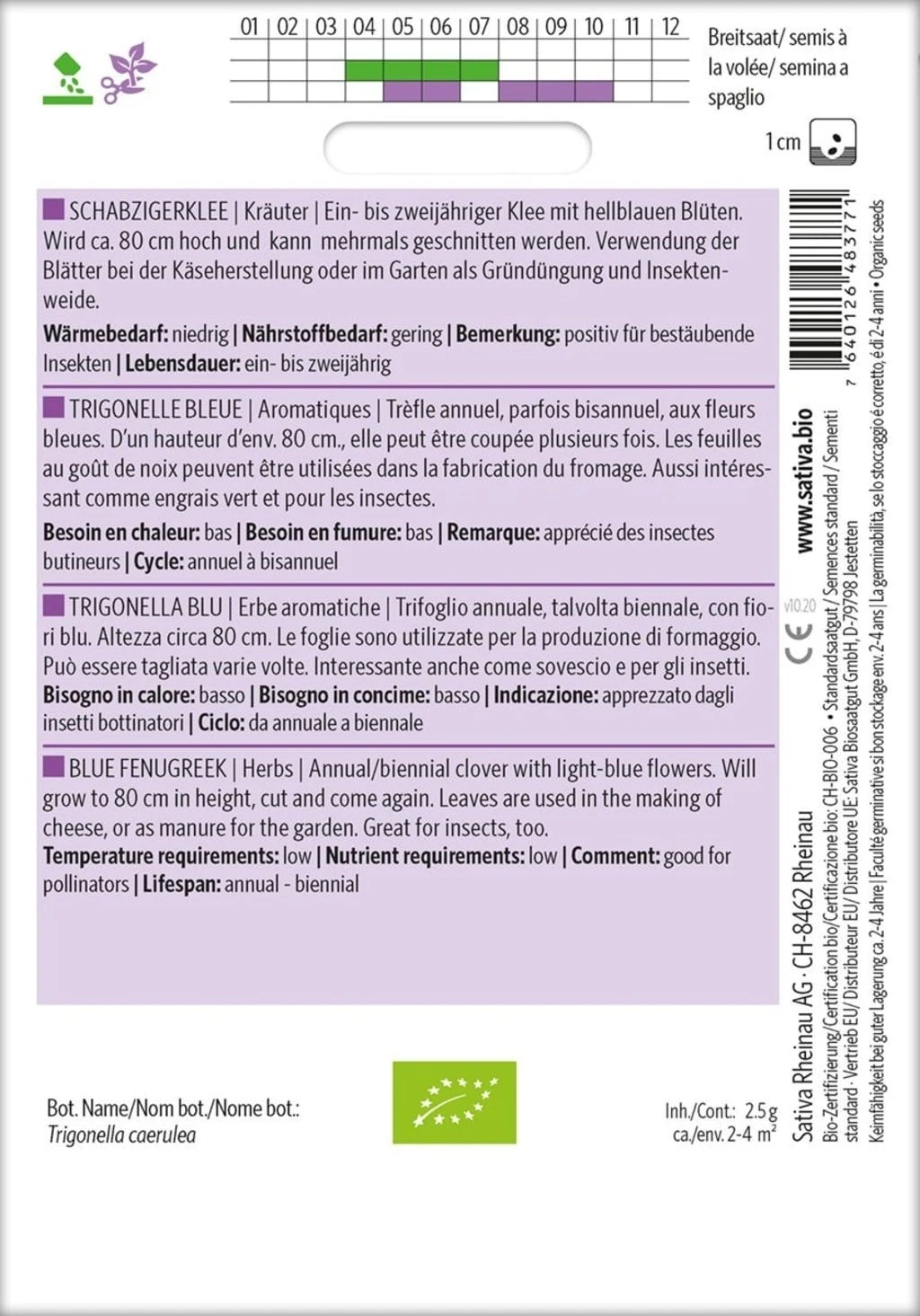 Bio Kräuter "Schabzigerklee" 2 Bio Kräuter "Schabzigerklee" – Bild 2